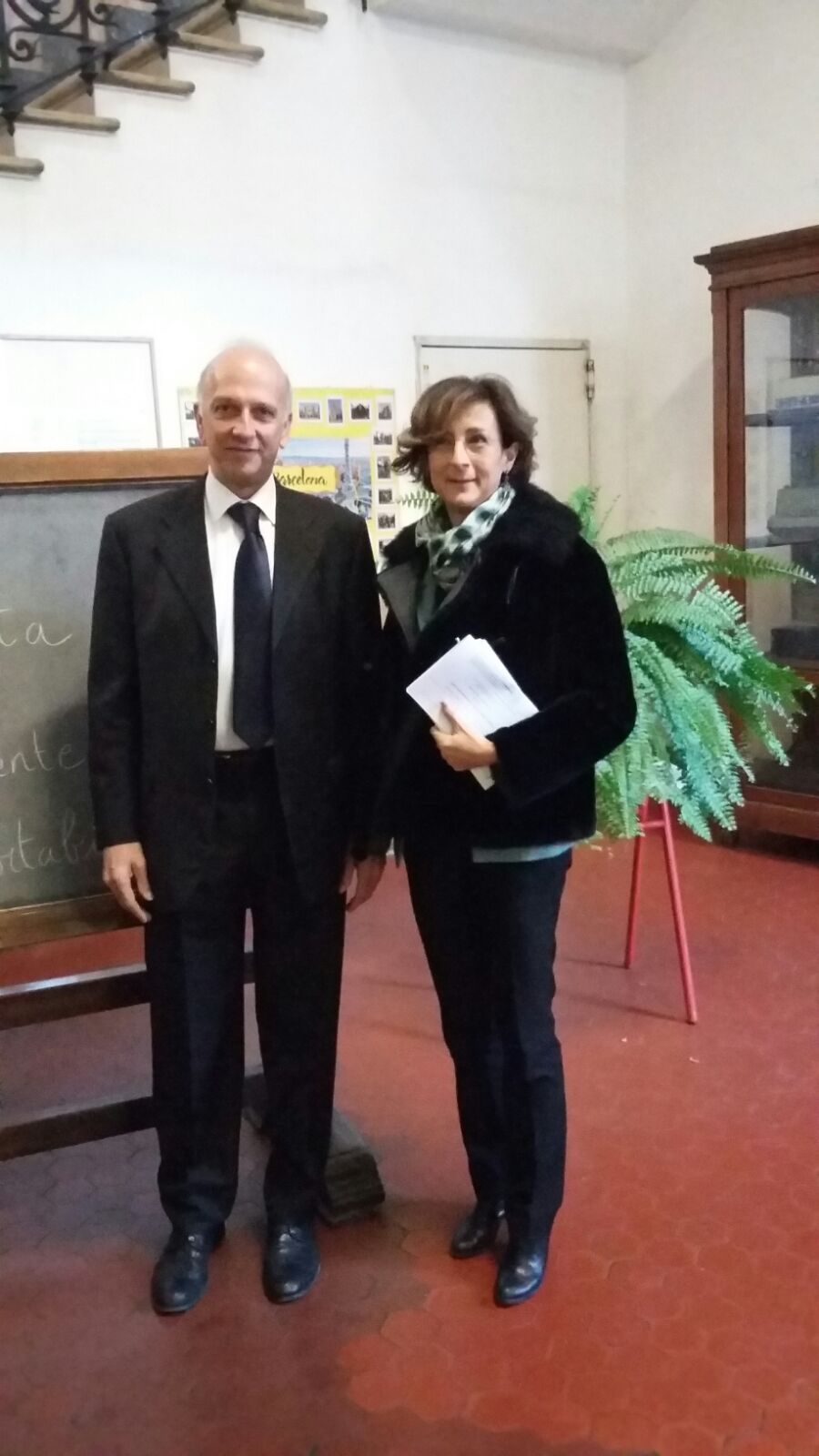 La vicepresidente della Corte Costituzionale Marta Cartabia e il dirigente UST Marco Bussetti